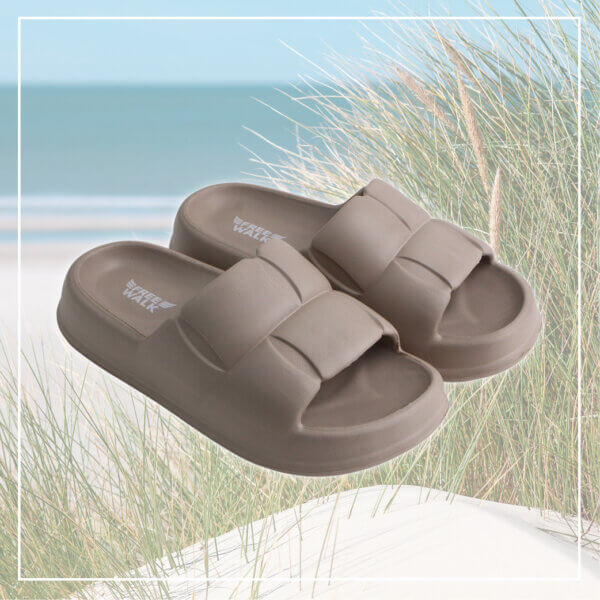 Sandaler, beige, sand, natur, super bløde, komfortabel, flet, chunky, lækker, stødabsorberende,